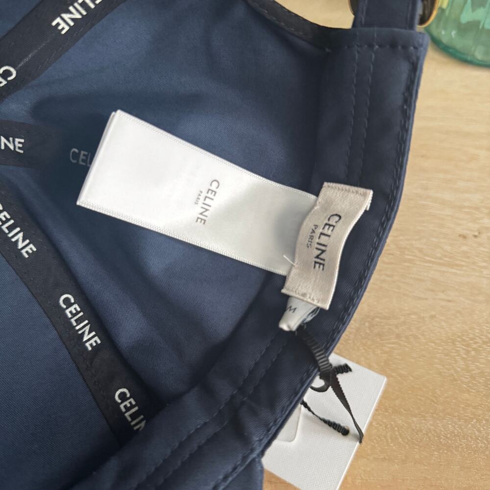 CELINE NWT Baseball Cap Hat Letters Blue Medium - Picture 3 of 3